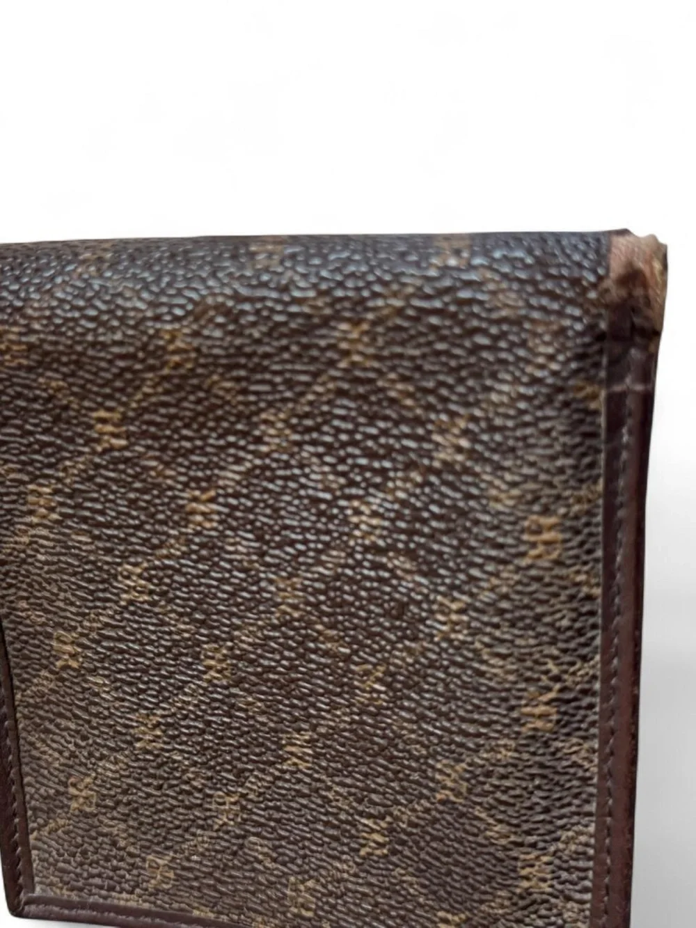 Rioni made in Italy Brown Monogram Leather Bi-Fold Wallet